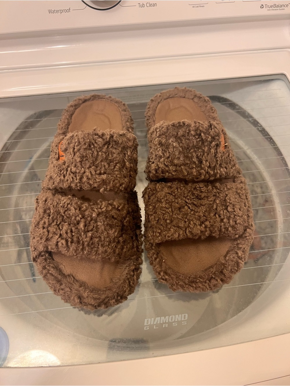 Cozy Viral Brown Fuzzy Slide Sandals - Picture 2 of 4